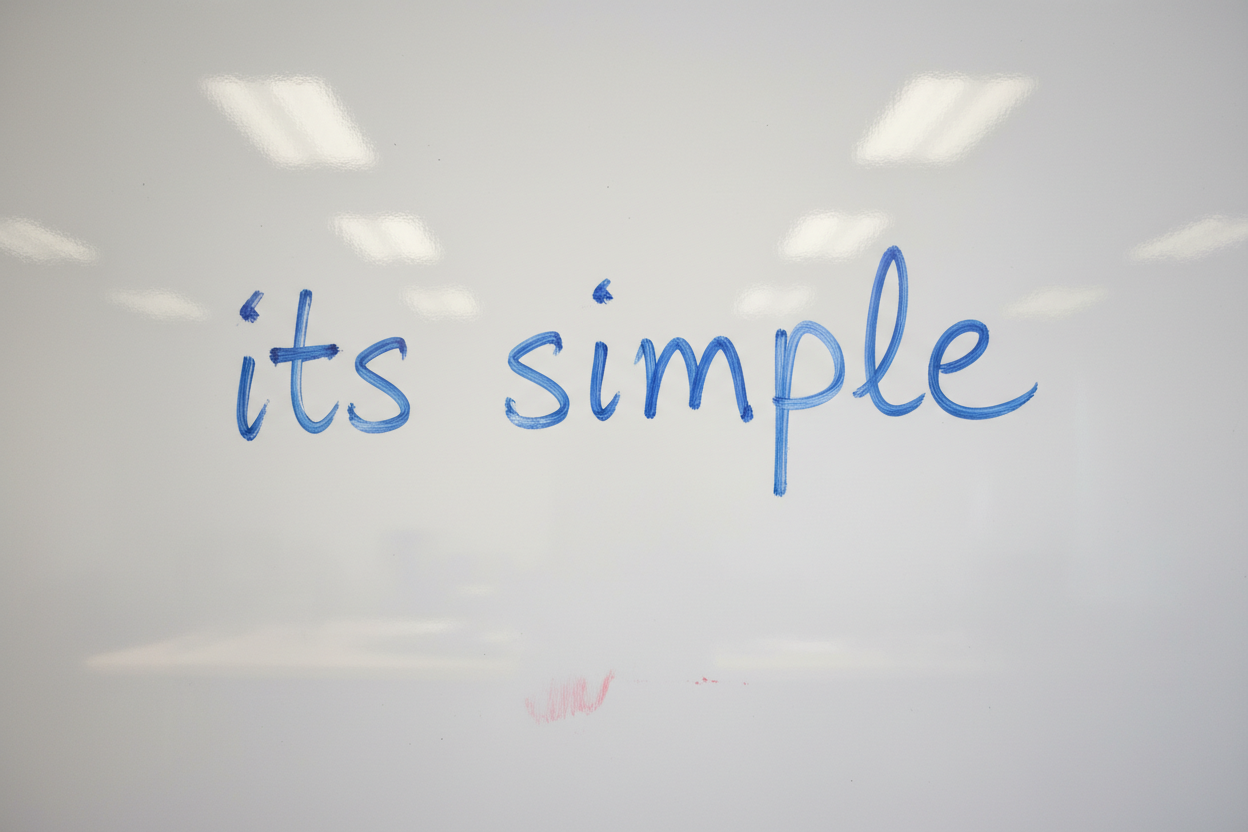 make it realistic like it is written on the white board